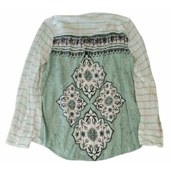 Style & Co Women's Button Up Printed Blouse Size L - Picture 2 of 6